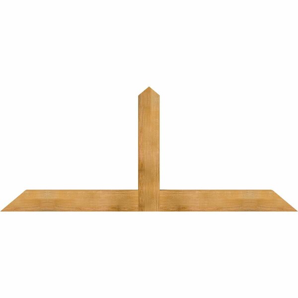 Ekena Millwork Portland Rough Sawn Timber Gable Bracket, Western Red Cedar, 84"W x 35"H x 4"D x 6"F, 10/12 Pitch GBW084X35X0406POR00RWR - main